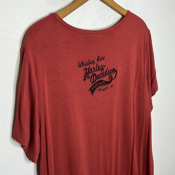 Harley Davidson Whiskey Row Prescott Arizona Modern Graphic V Neck T Shirt - Picture 6 of 9